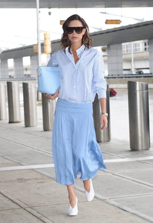 贝嫂罕见穿平底鞋出街，这身高尴尬了，网友：还是换回高跟鞋吧