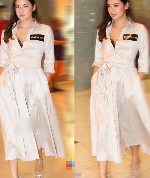 林心如撞衫前“天王嫂”乐基儿，一个穿出高级感，一个却像地摊货