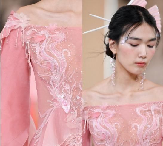  美妙■清新瑰丽中国风Heaven Gaia高定礼服：美妙无双，灼若芙蓉出渌波
