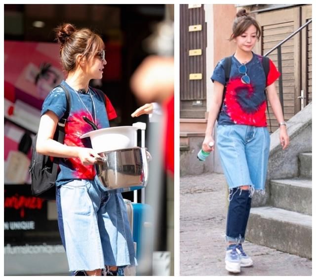 牛仔裤也有假两件？赵薇金晨让你分不清长短都不及谭维维的抢眼