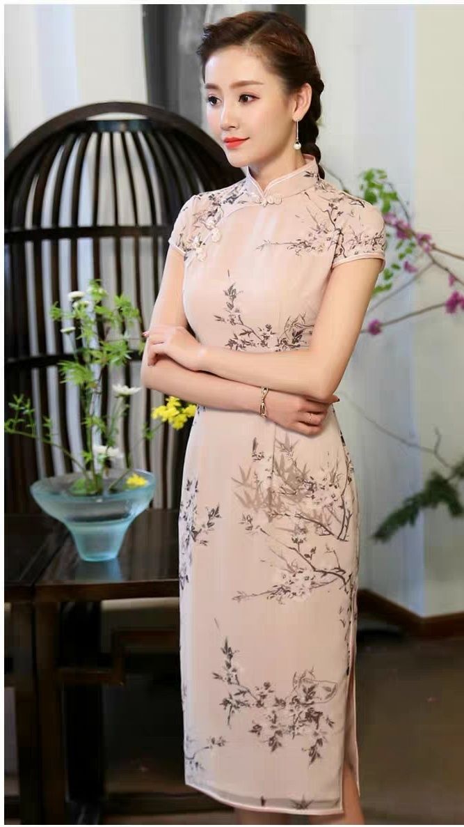 夏季新款改良旗袍连衣裙，时尚修身复古中国风，女子大方婉约气质