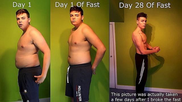 小伙停止运动减肥后体重反弹，于是断食28天，这是他半年后的样子