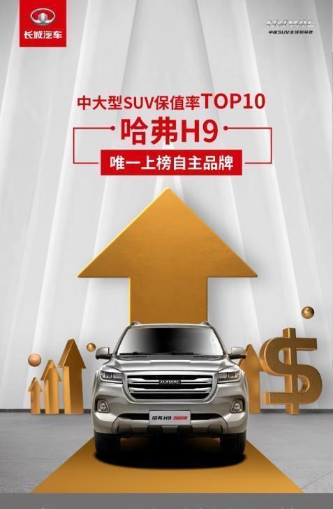  『H9』实力雕琢荣耀 国货之光哈弗H9成唯一挺进大中SUV保值率前十自主车