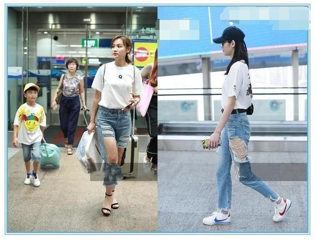 叶一茜也太敢穿了!破洞裤穿出短裤效果，网友:奚梦瑶都没你疯狂