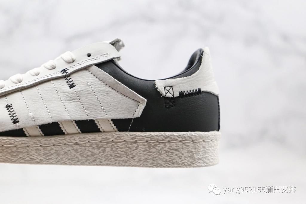  阿迪达斯@阿迪达斯Adidas三叶草贝壳头解构黑白灰色