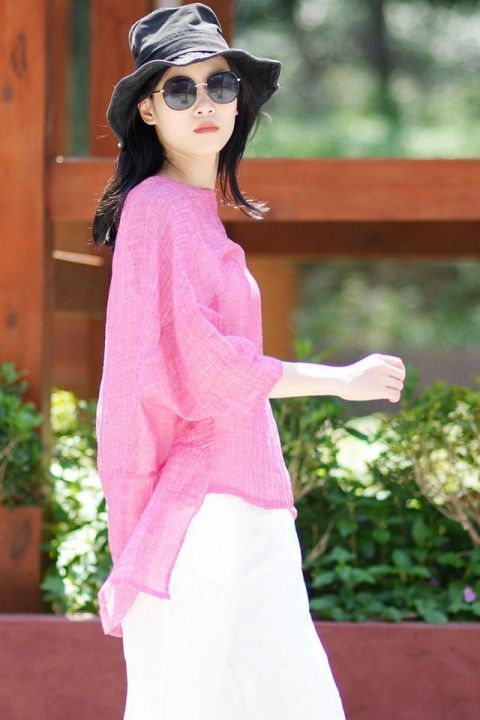  「视觉感」8款亚麻小衫隐藏粗膀厚肩，轻薄透气自带凉爽属性，80后都爱穿