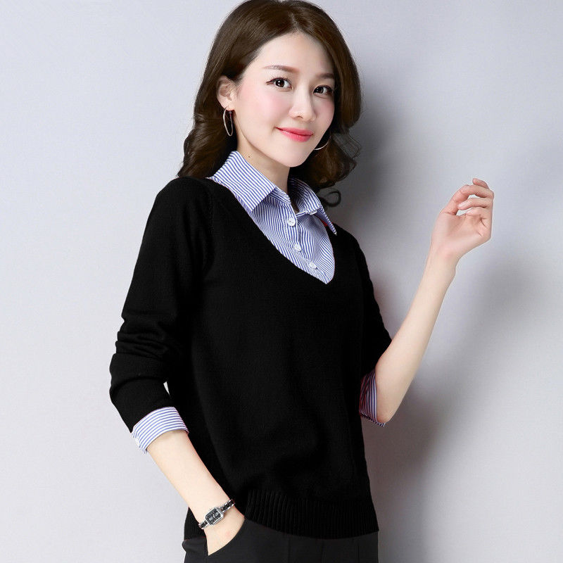 毛衣要哭了,现在流行“假两件”衫,保暖又有搭配感,洋气女人味