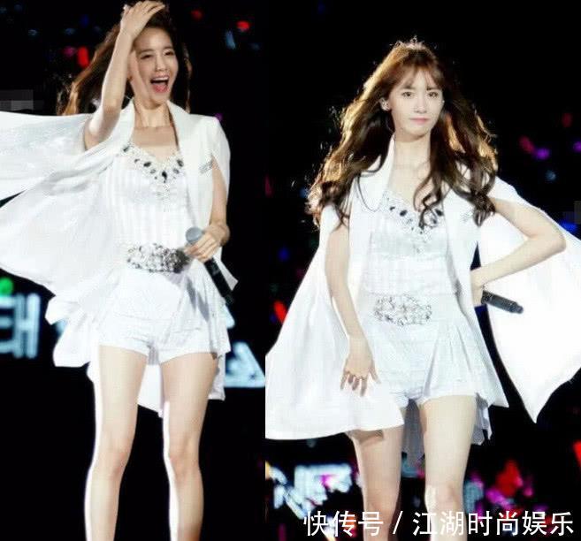 林允儿的腿，简直让男人开始“怀疑人生”，这就是说好的最美女神