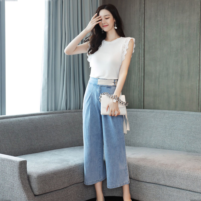 女人三十不做豆腐渣，多穿这样的减龄七分裤套装，想不嫩都不可能