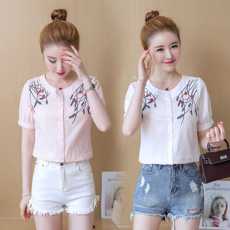 有一种清凉叫:“天然棉麻衫”配萝卜裤穿很舒适，美的独一无二