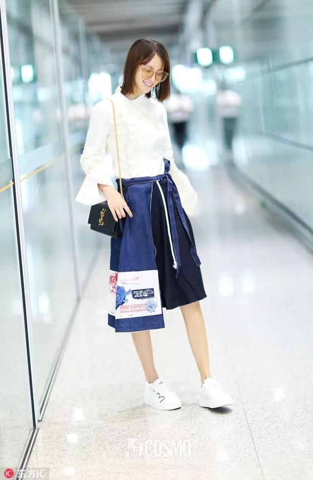 时髦办｜两个月不见的刘亦菲穿上牛仔裙更美了