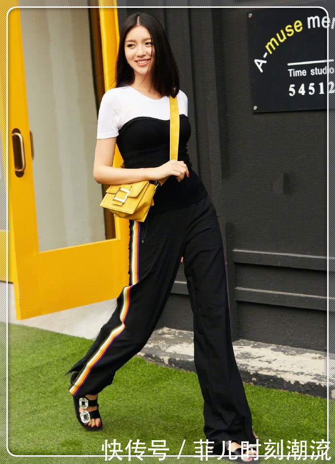 182cm张梓琳不愧是世界小姐，长裤都能穿成九分裤，大长腿太惊艳