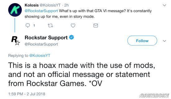 《GTA6》2019年发售消息截图疯传网络 官方回应：假消息 玩家恶搞