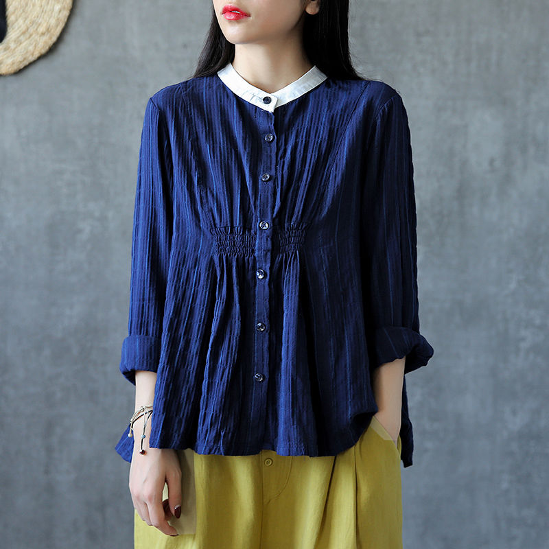 9月，穿毛衣羊绒还太早，试试这样棉麻女装，清爽舒适又时髦洋气