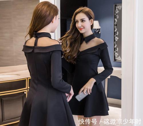  [减龄]今年春节流行的郝本风小黑裙太美了，70后女人穿尤其减龄！