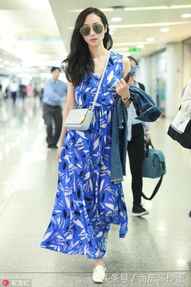 韩雪高开衩连衣裙秀美腿，暖心打招呼礼貌满分！