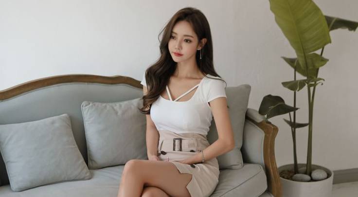 天生丽质的紧身包臀裙美女,充满了潮流范,十分出彩