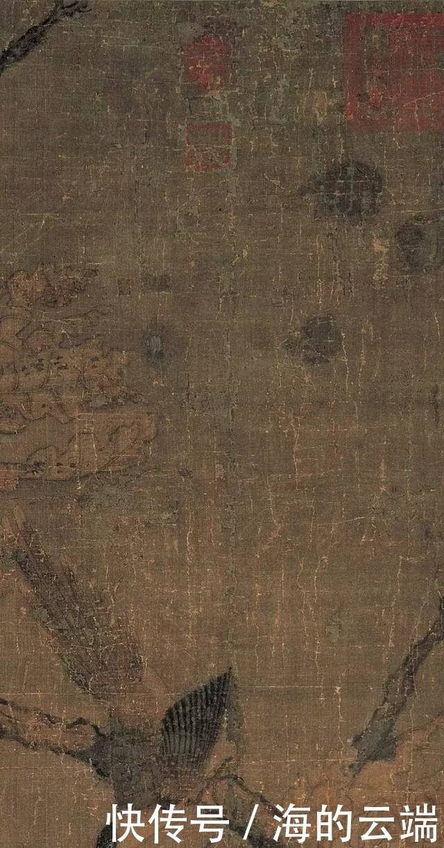 古画■一幅无名古画,放大10倍后,在树干中发现了秘密