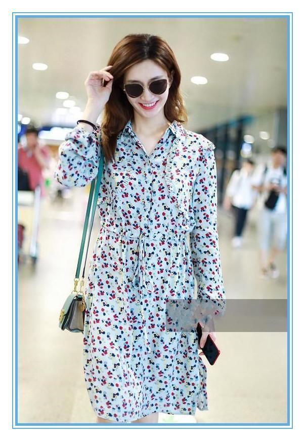 没有江疏影的气质真别穿碎花裙，像谢娜这样穿成大妈就尴尬了!