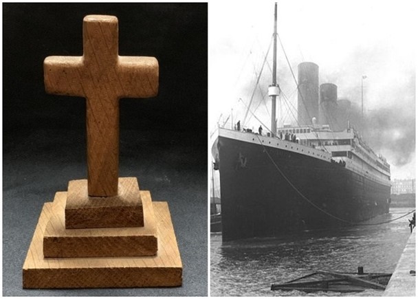 泰坦尼克号残骸木制十字架拍卖,以1万英镑