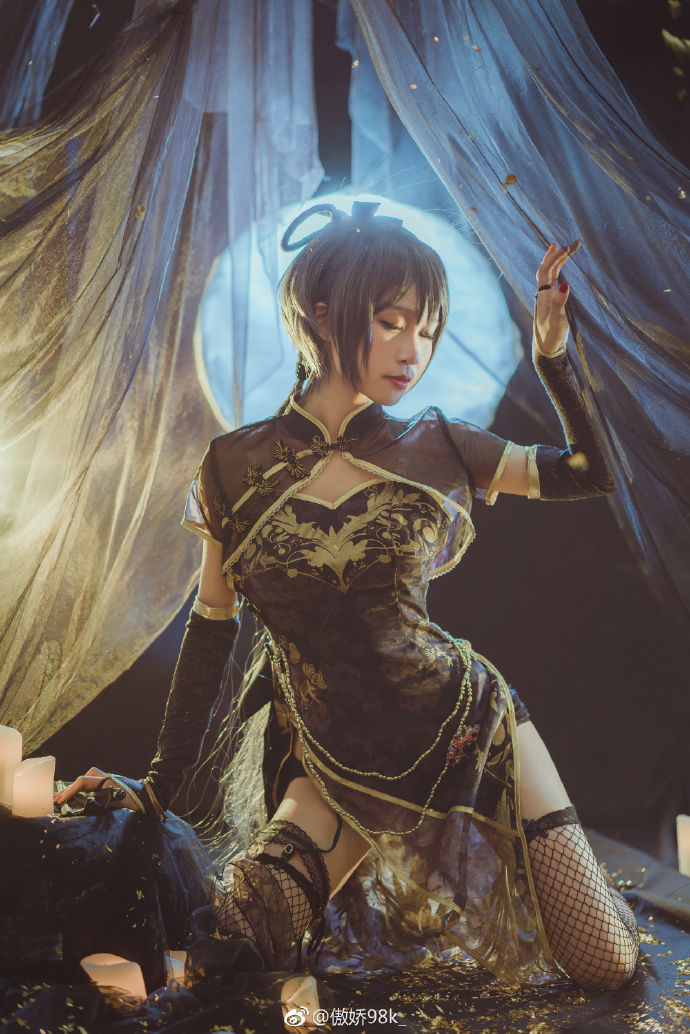 网袜不错 洛天依 金丝雀旗袍cosplay