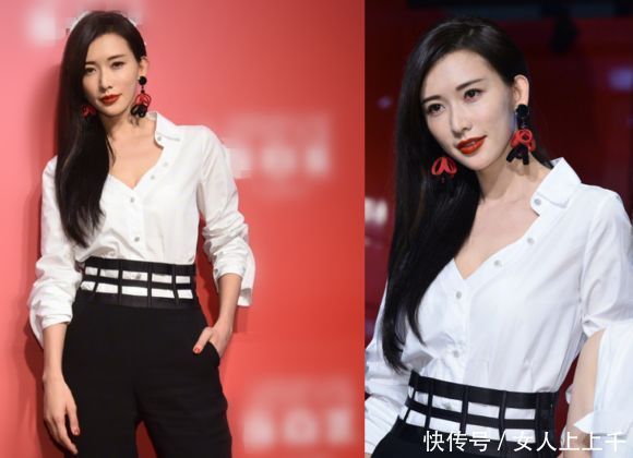林志玲脱掉裙装换裤装，衬衫连解3扣成深V，看脸部特写我沉默了