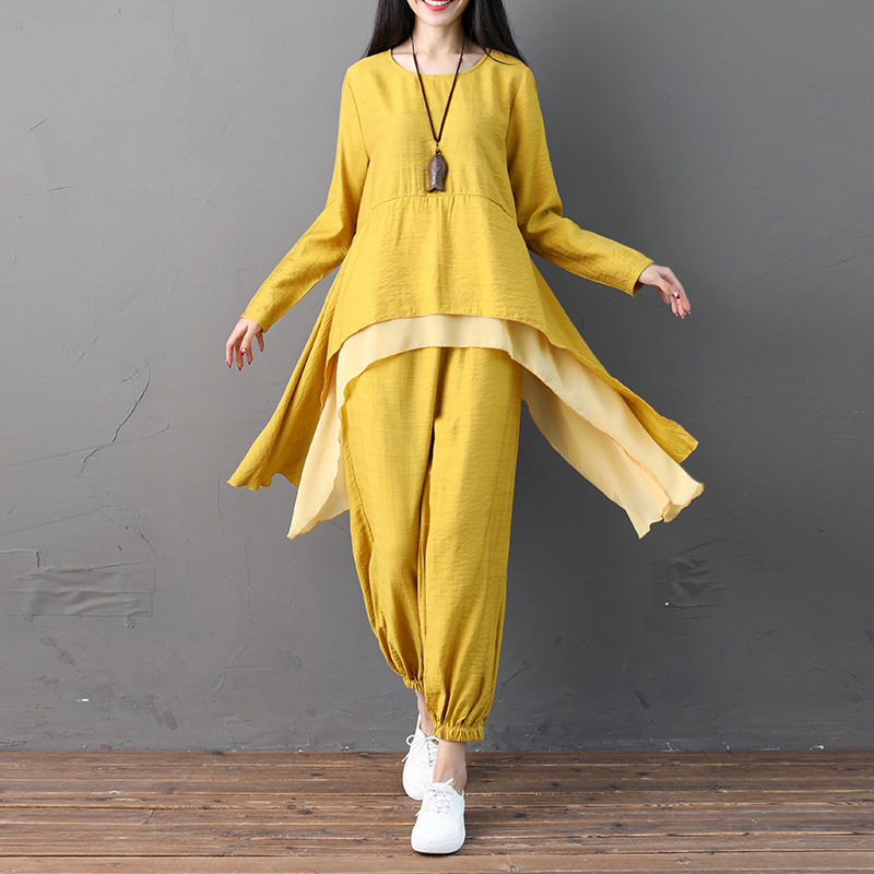 9月上海热翻天，还没买秋装微胖女人，试试这几款棉麻上下装，爽