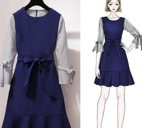 女人若是不差钱的话，初秋穿秋裙＋尖头鞋，洋气时髦显美嫩！