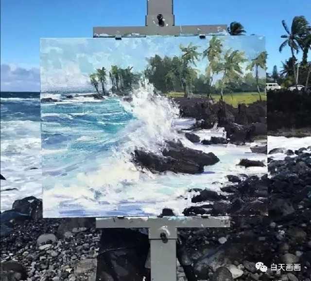 白天画画，画家笔下的无缝衔接，场景还原毫无违和感