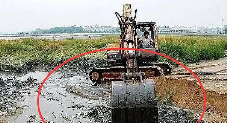 这次换中国人头疼了，由于数量实在太多，不得不开着挖掘机治理