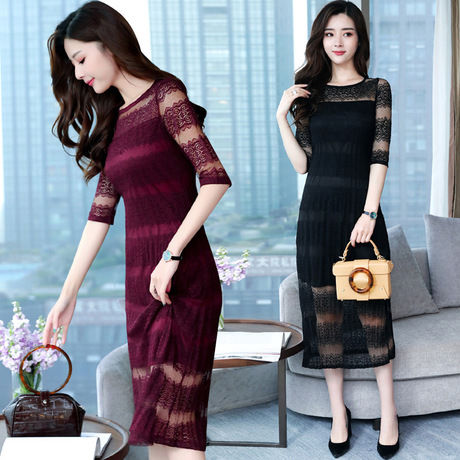 头次见这种“大气场”连衣裙，显瘦优雅真漂亮，走到哪都吸睛