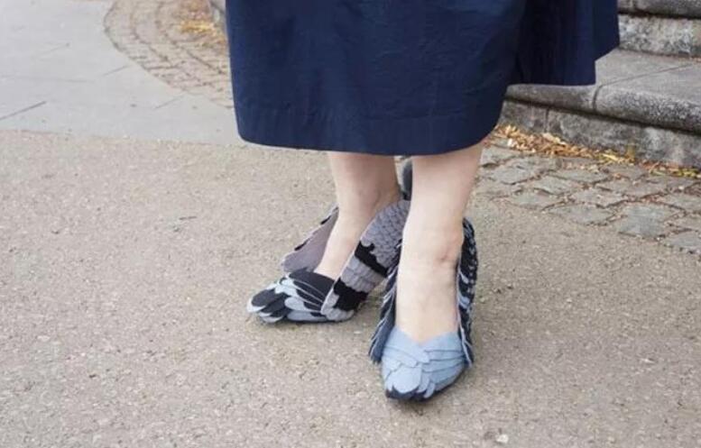 一群鸽子环绕妹子不让她走，仔细看她脚上的鞋子，大爷都不淡定了