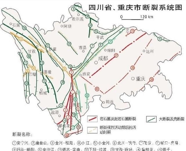  断裂带■两千年中发生400多次破坏性地震，四川为啥多地震？地震