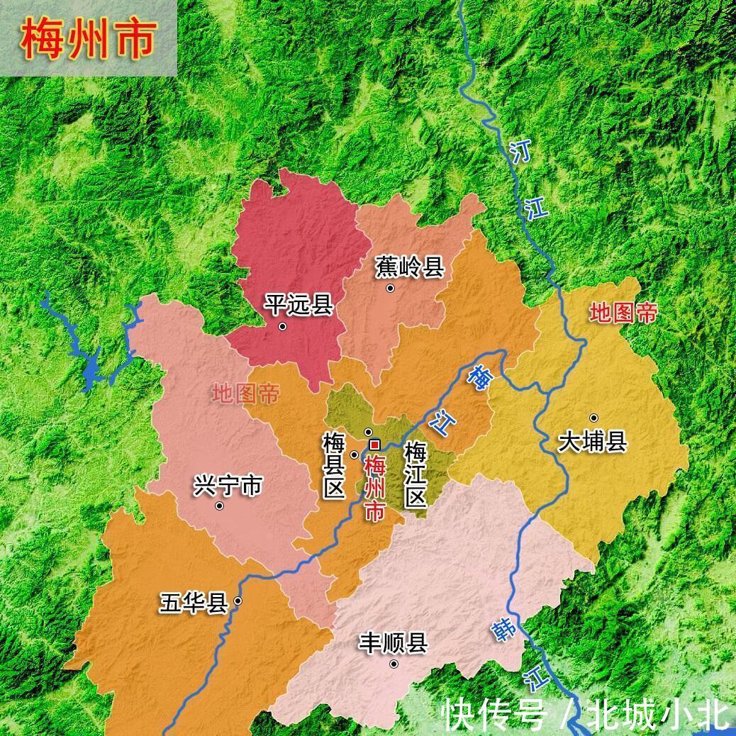  #地形图#22张地形图，快速了解广东省各地级市