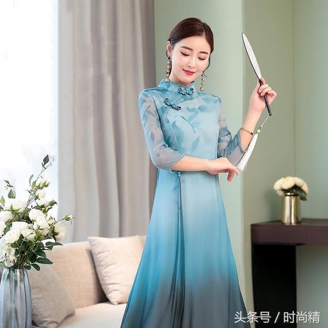 窈窕身姿，玲珑曲线，旗袍连衣裙穿出女人的万种风情