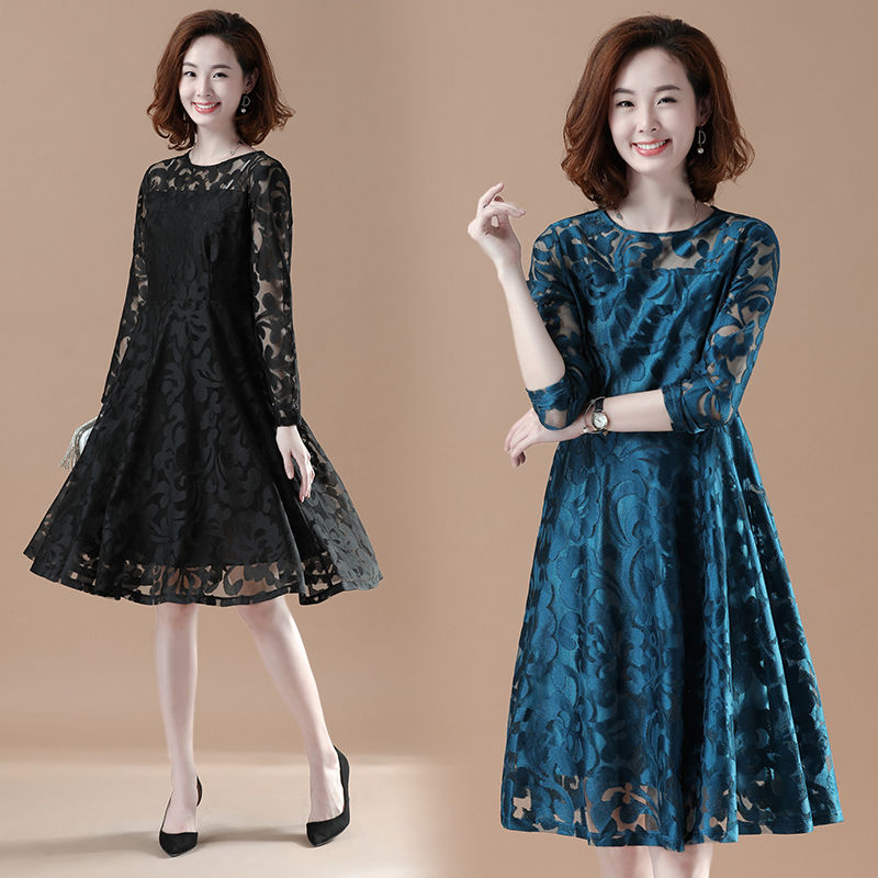 70后女人，秋天尽量别穿紧身裤!XL-5XL秋裙，再胖也能穿