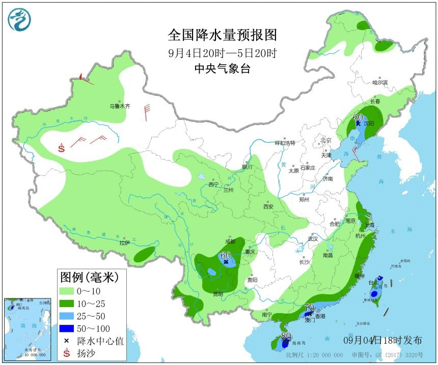  风雨：玲玲第2次大转弯，江浙沪降雨不消停，东北第1场台风雨又