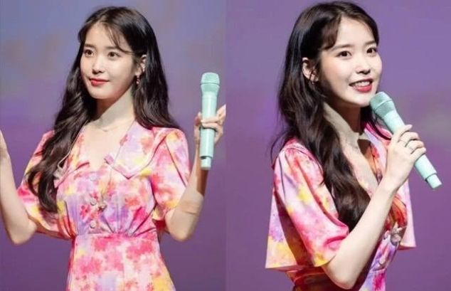  『色系』IU舞台造型如小仙女一般明艳动人，清新率真少女感十足