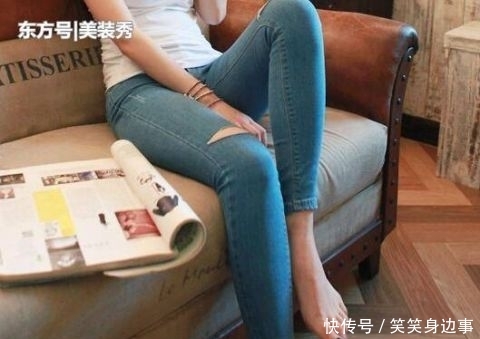  「清爽」清爽迷人的牛仔裤美女，回头率特别高！