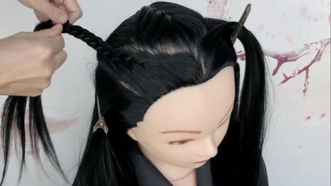  『古风』男士古风发型这样编，好看又帅气，古装发型编发教学图集