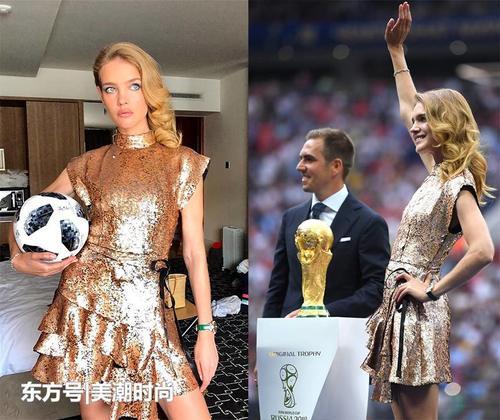 法国夺冠，LV太子妃水果娜笑到合不拢嘴，世界杯闭幕最幸福超模