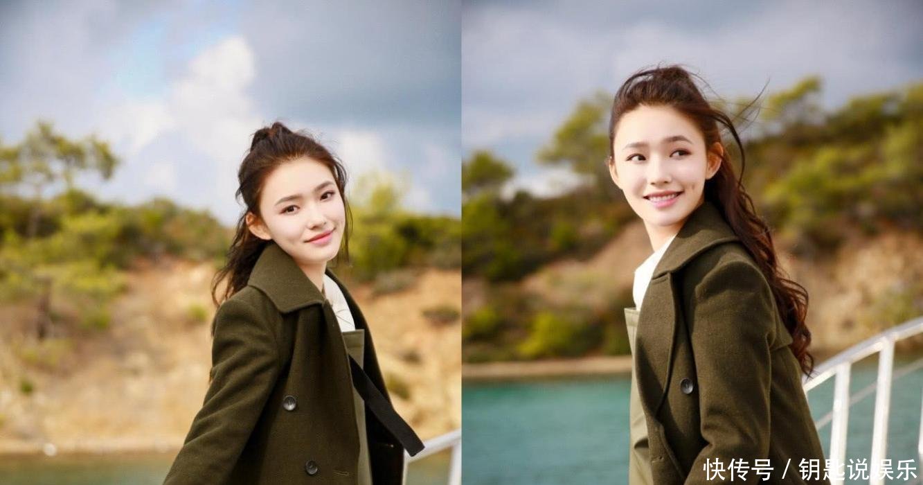 林允穿白色连衣裙现身, 却梳了个中分发型, 连老气感都显现了出来