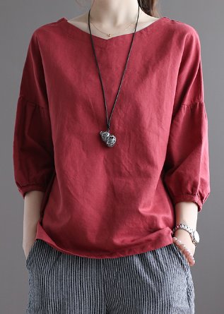 秋老虎别穿毛衣，太热!试试当下流行的棉麻小衫，迷人忒好看