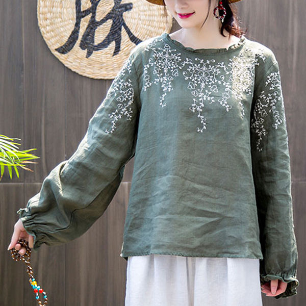 入秋后，老婆就买了这些“秋衫”，配棉麻裤，美嫩的不得了