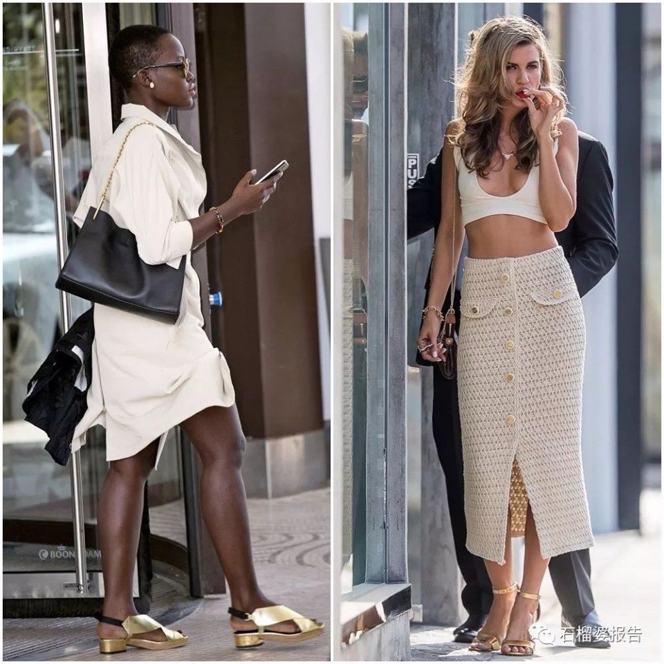 有了这双仙女凉鞋，夏季基础款自带一层迷人金边