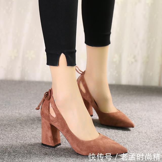 『好看』细跟好看可是太累脚!不如穿粗跟吧,款式新颖还舒适