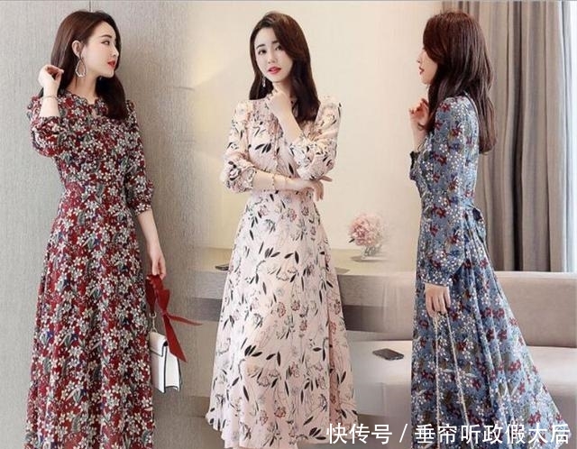  「精致」华丽又精致的碎花裙，推荐同学聚会穿，配单鞋穿，美的卓尔不凡