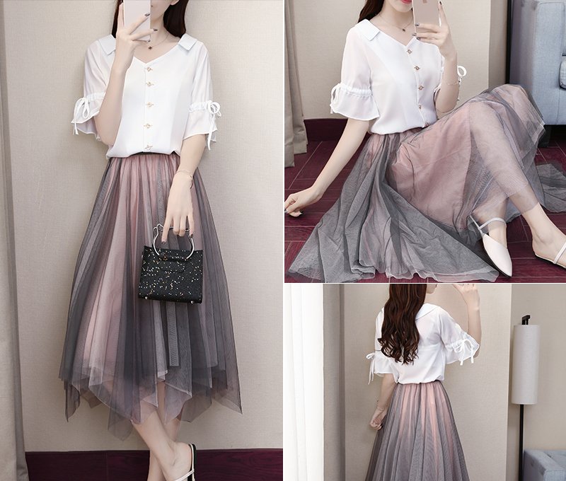 难怪小个子老婆把高跟鞋都扔了！晚晚风装+平鞋，上身既显腿长