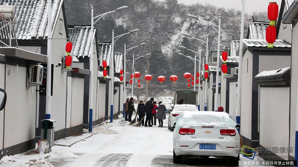 北京迎初雪 北部山区银装素裹庆春节