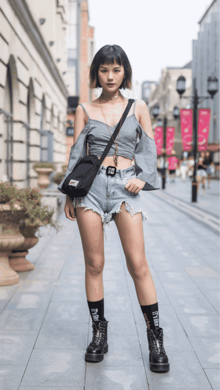 街拍: 如果这是你老婆, 你会愿意让她穿出这样出门吗?